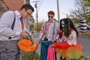 Trick-or-treat! costumed kids celebrate annual affair